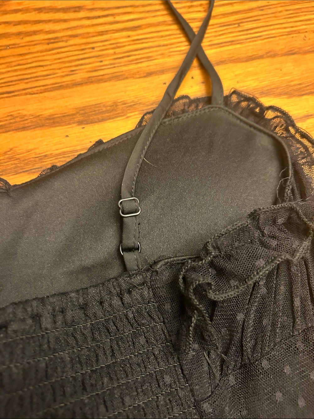wild fable Black Ruffled Tiered Mini Dress/2 - Picture 5 of 6